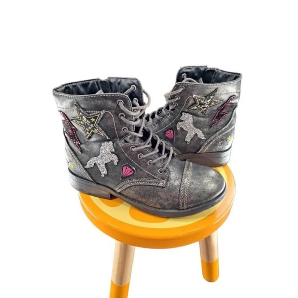 Justice Girls Zip Up‎ Boots Size 7